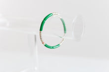 Load image into Gallery viewer, green silver cleo, 4mm