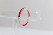 Load image into Gallery viewer, red silver cleo, 4mm