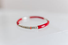 Load image into Gallery viewer, red silver cleo, 4mm