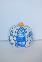 Load image into Gallery viewer, medium chinoiserie painted pumpkins 6"