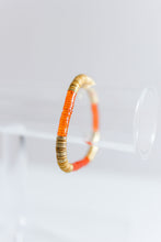 Load image into Gallery viewer, orange acrylic + gold 6mm