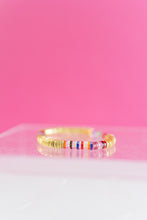 Load image into Gallery viewer, tie-dye acrylic + gold 6mm