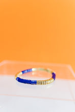 Load image into Gallery viewer, blue acrylic + gold 6mm