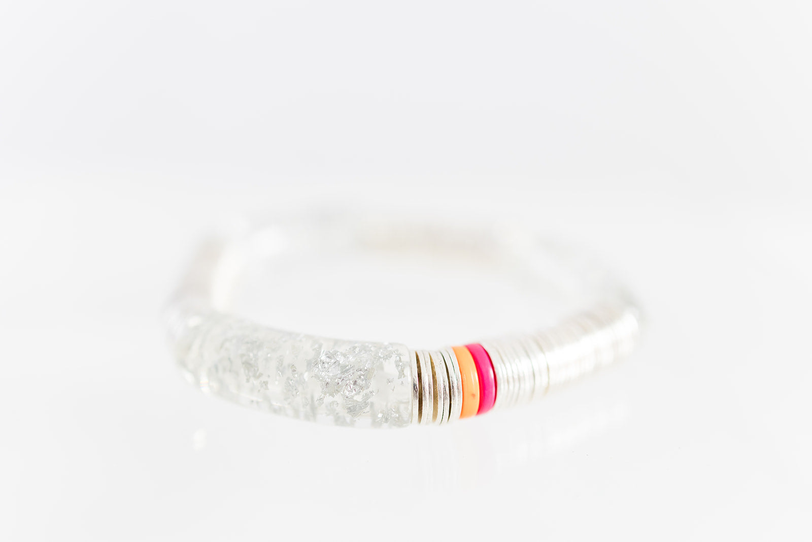 silver flake silver cleo, 10mm