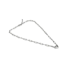 Load image into Gallery viewer, elizabeth paperclip chain with circle charm keeper necklace