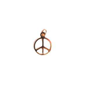 gold-filled peace sign charm
