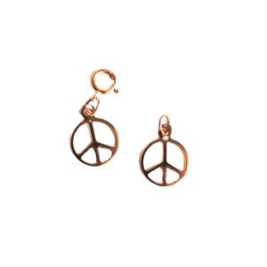 gold-filled peace sign charm