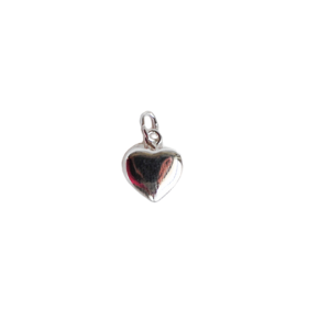 sterling silver puffed heart charm