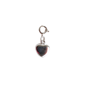 sterling silver puffed heart charm