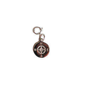 sterling silver compass charm