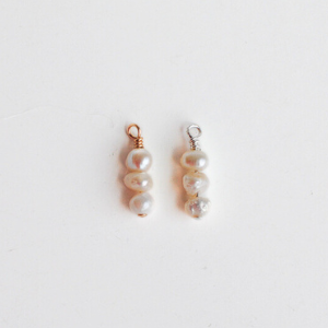 triple pearl charm