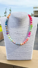 Load image into Gallery viewer, opals + hand cut gemstone necklace
