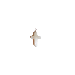 mother of pearl cross charm