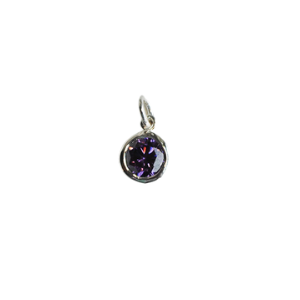 sterling silver amethyst charm