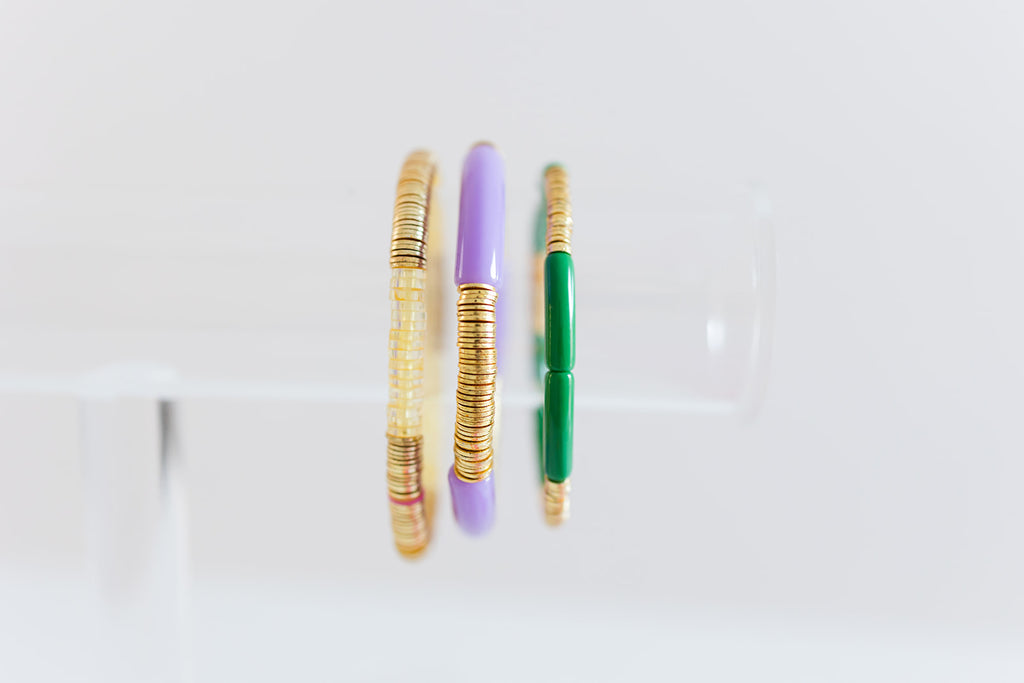 lundi gras bracelet stack
