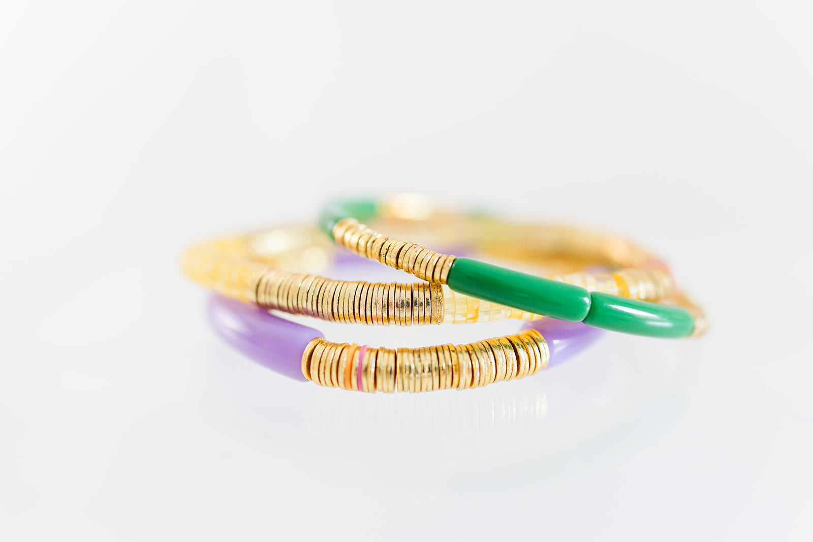 lundi gras bracelet stack