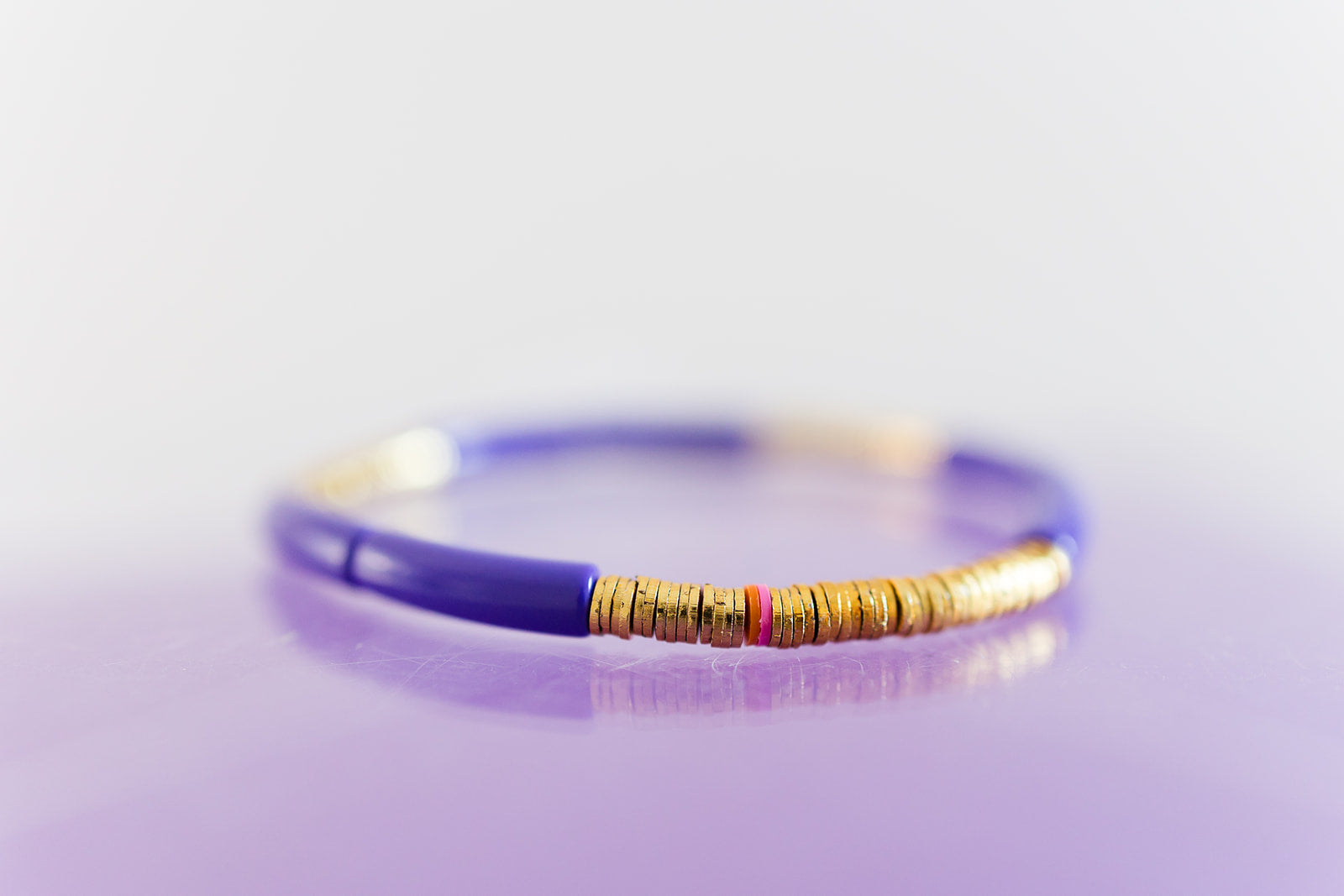 cotton candy bracelet stack