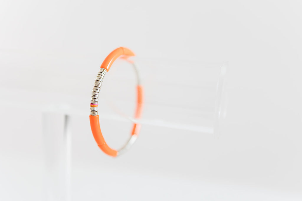 orange silver cleo, 4mm