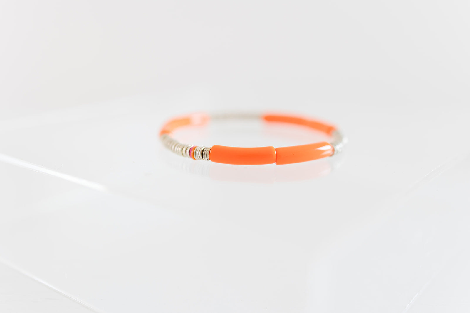 orange silver cleo, 4mm