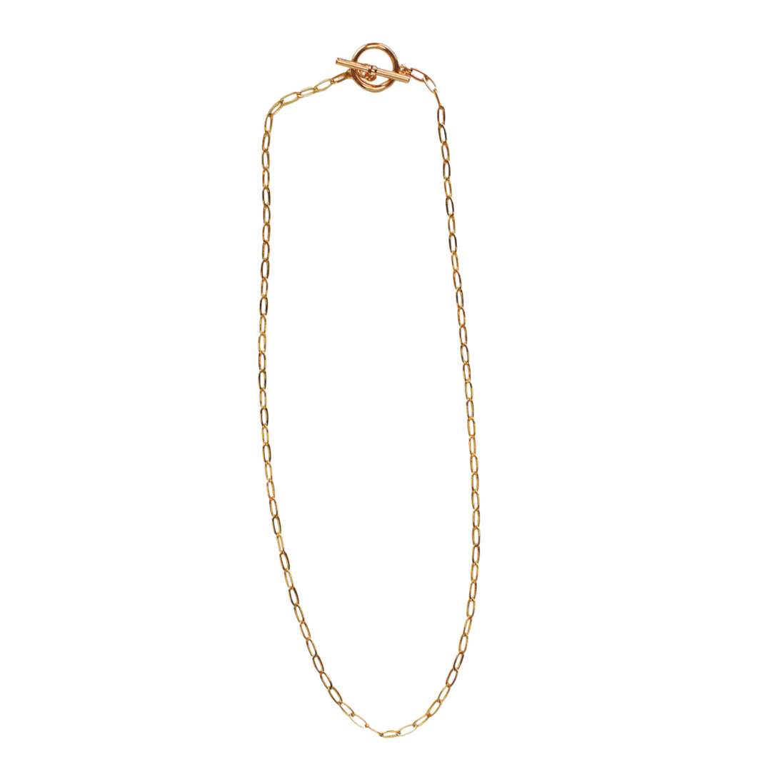 gold-filled paperclip necklace
