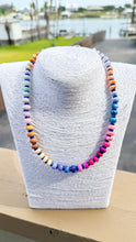 Load image into Gallery viewer, opals + hand cut gemstone necklace
