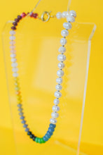 Load image into Gallery viewer, pearls + rainbow necklace
