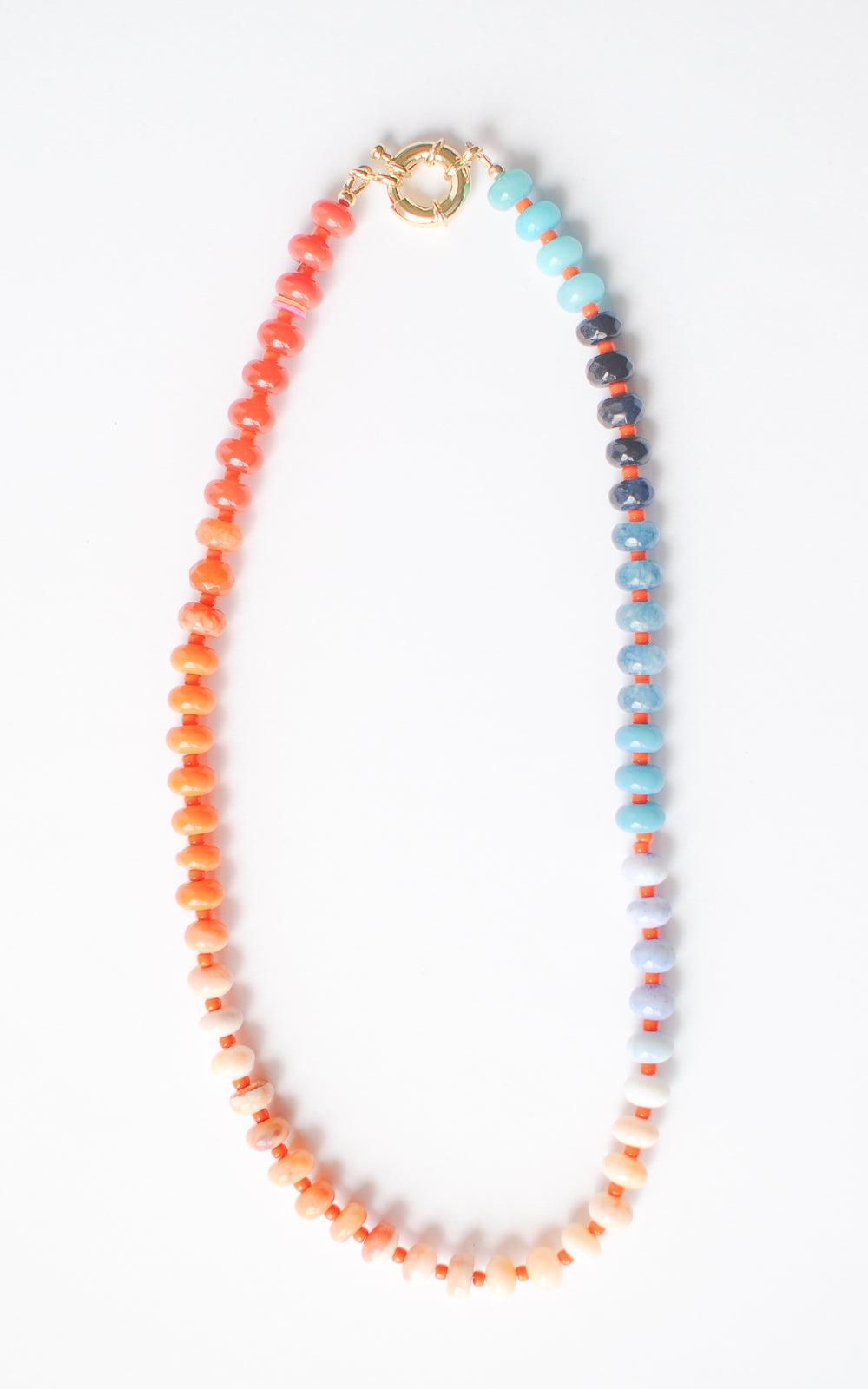 blue + orange necklace