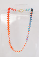 Load image into Gallery viewer, blue + orange necklace
