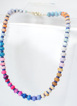 Load image into Gallery viewer, opals + blue necklace
