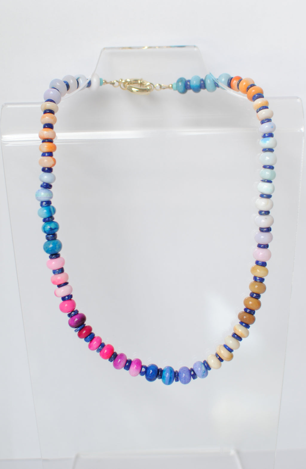 opals + blue necklace
