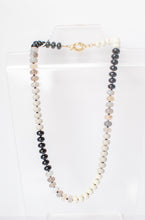 Load image into Gallery viewer, cream + blue + gray necklace
