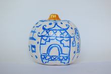 Load image into Gallery viewer, medium chinoiserie painted pumpkins 6"
