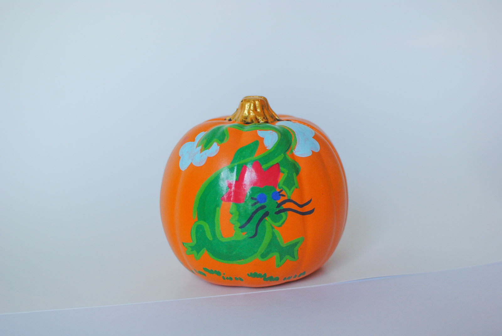 small mahjong painted pumpkins 4"