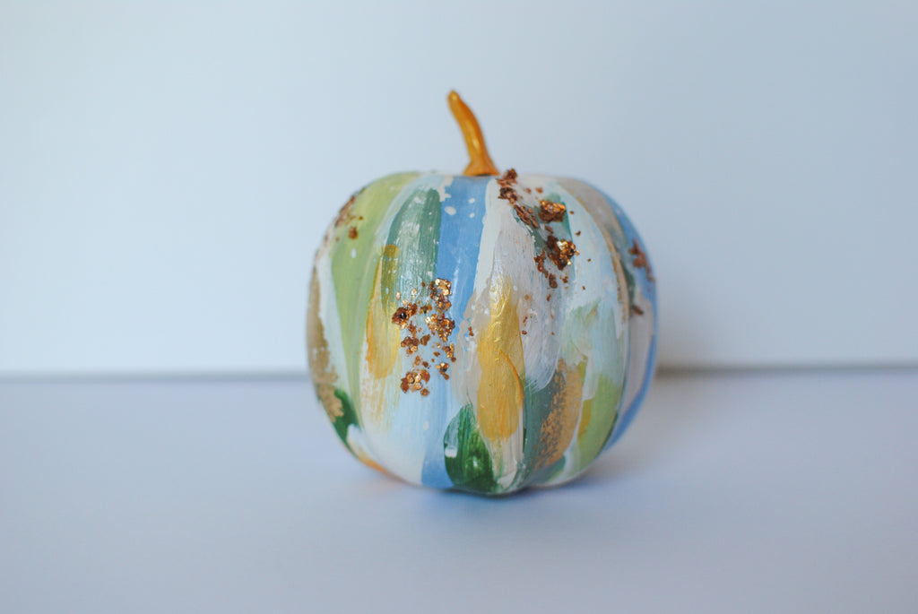 small painted pumpkins 4"