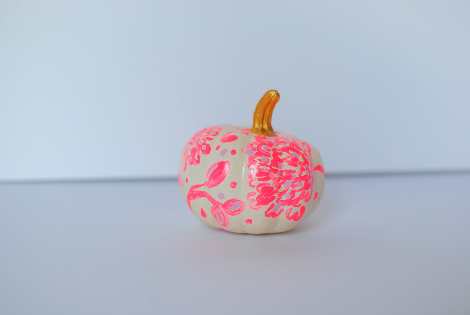 mini chinoiserie painted pumpkins