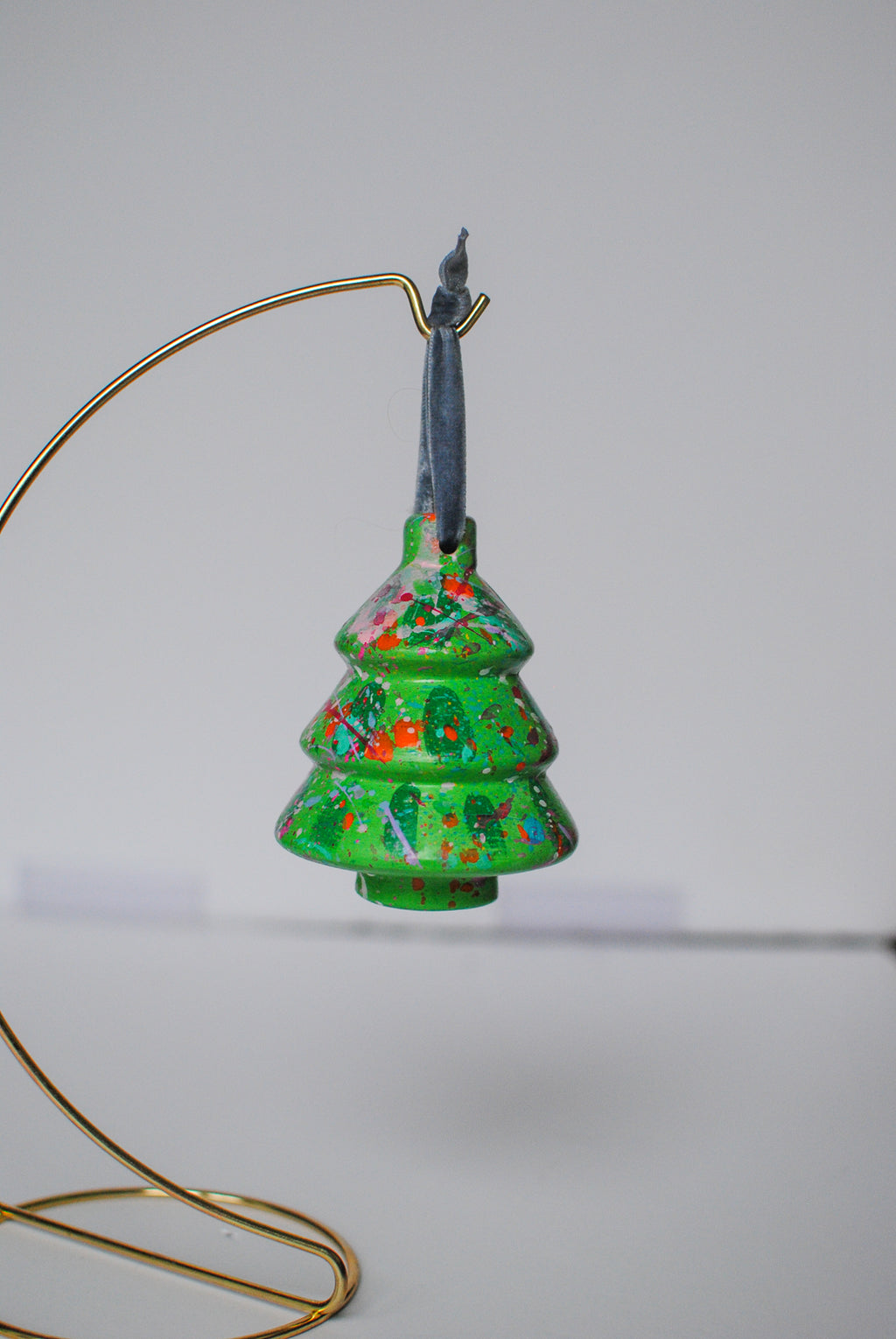 splatter tree ornament