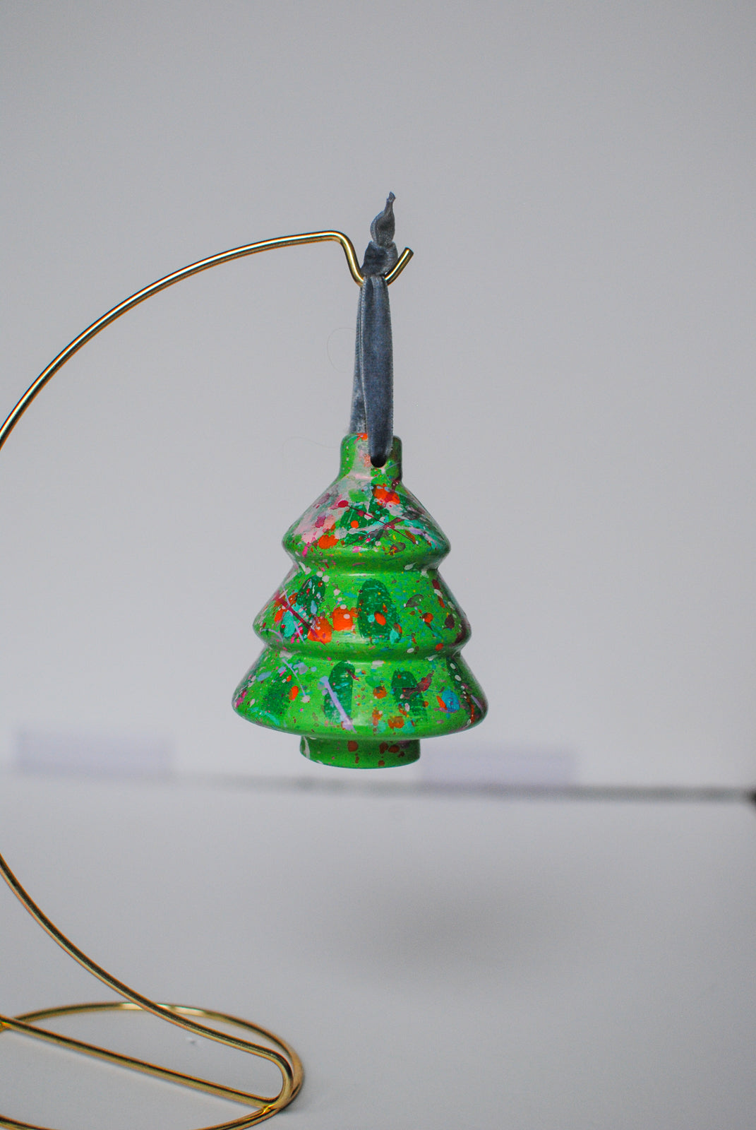 splatter tree ornament