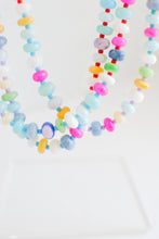 Load image into Gallery viewer, opals + colorful carabiner clasp
