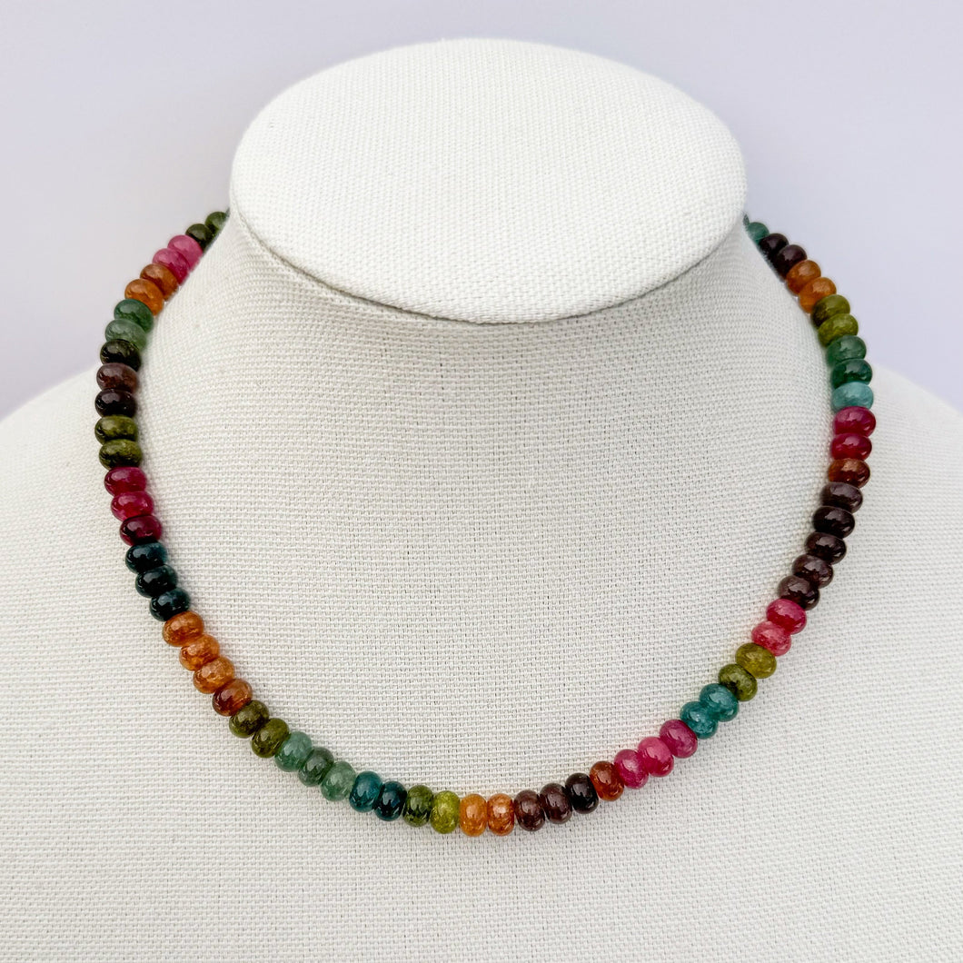 color block fall mix necklace