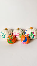 Load image into Gallery viewer, small mahjong painted pumpkins 4"
