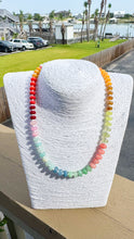 Load image into Gallery viewer, gemstone + white seed bead necklace

