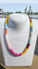 Load image into Gallery viewer, gemstone + white seed bead necklace
