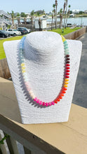 Load image into Gallery viewer, gemstone + white seed bead necklace
