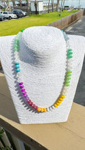 Load image into Gallery viewer, gemstone + white seed bead necklace
