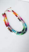 Load image into Gallery viewer, mom +  little rainbow beaded necklace
