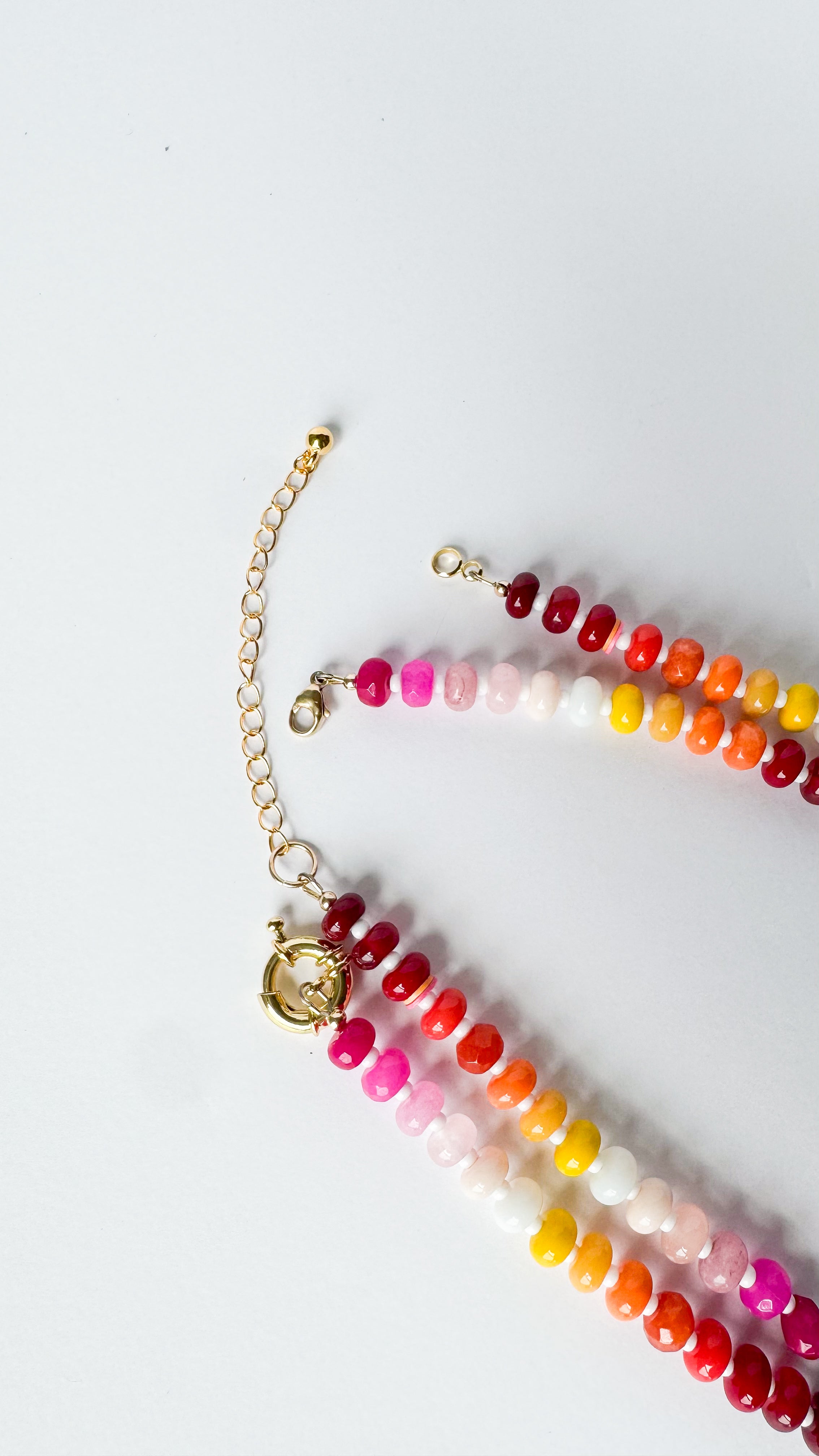 mom +  little rainbow beaded necklace