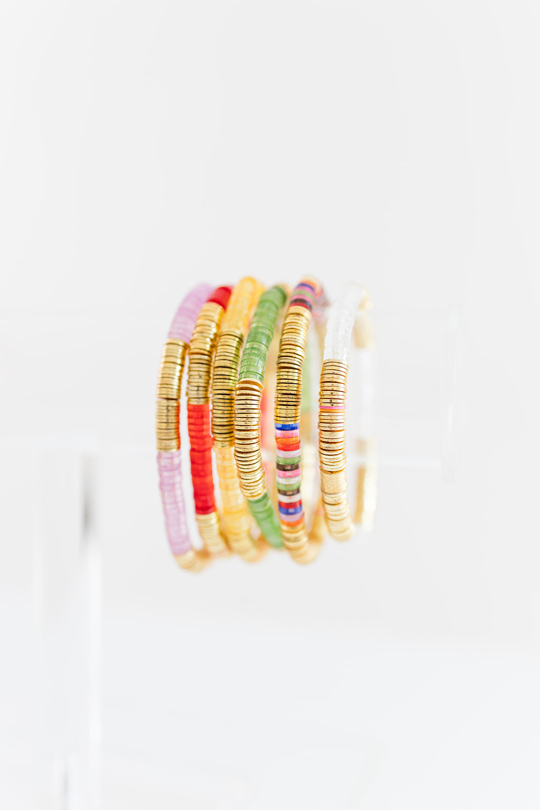 tie-dye acrylic + gold 6mm
