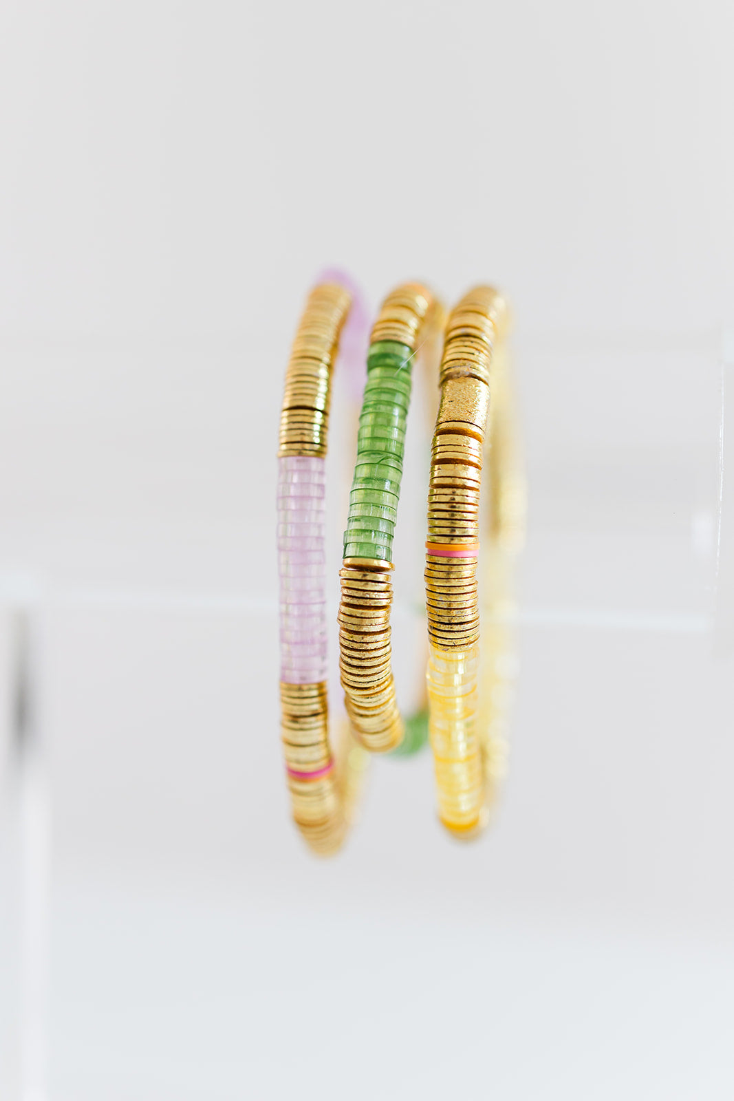 purple acrylic + gold 6mm
