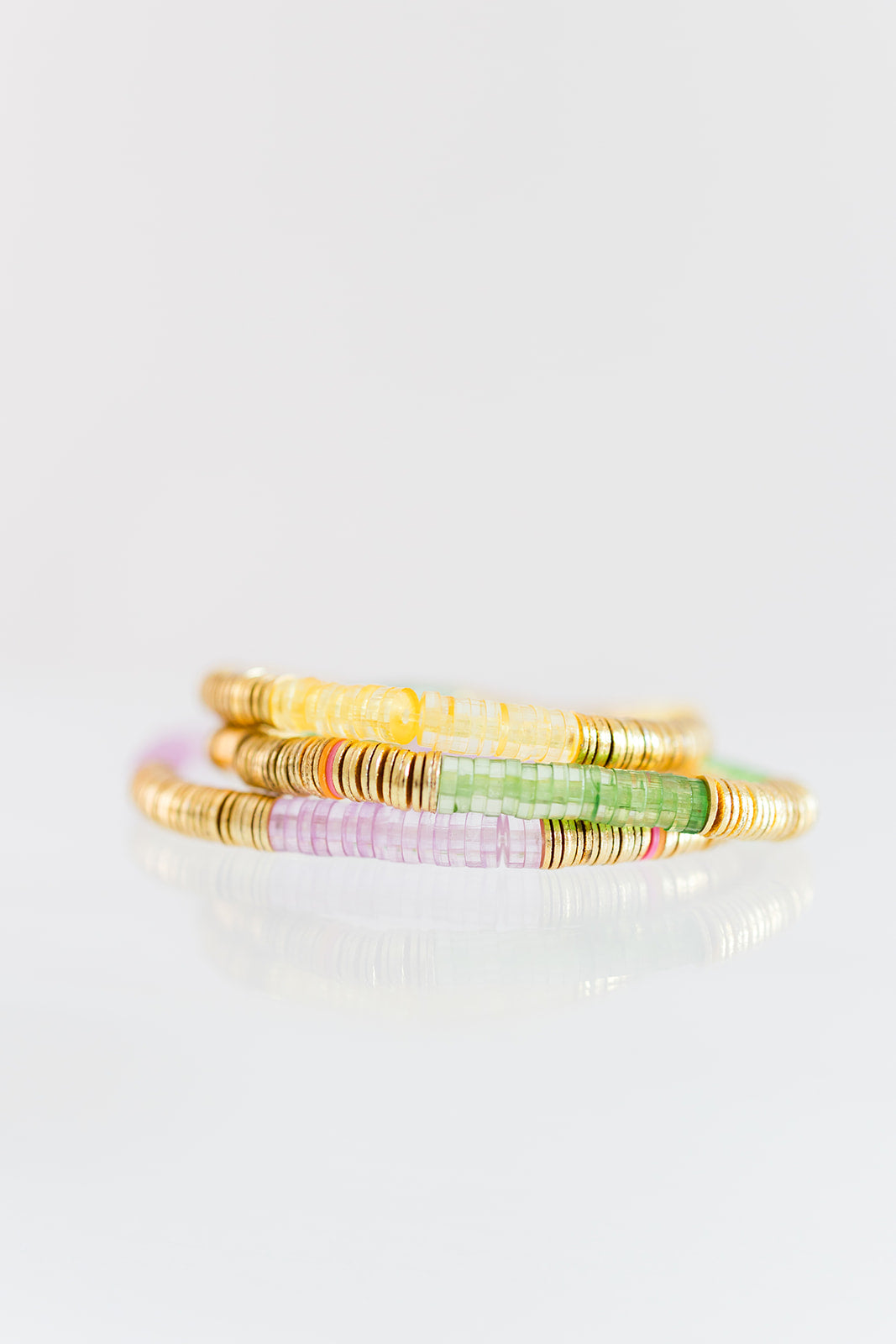 mardi gras acrylic + gold 6mm