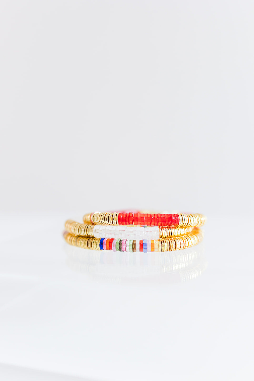 tie-dye acrylic + gold 6mm